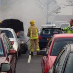 Car on fire at Forge Retail Park, Telford