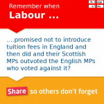 Labour Tuition Fee Hypocrisy Reminder