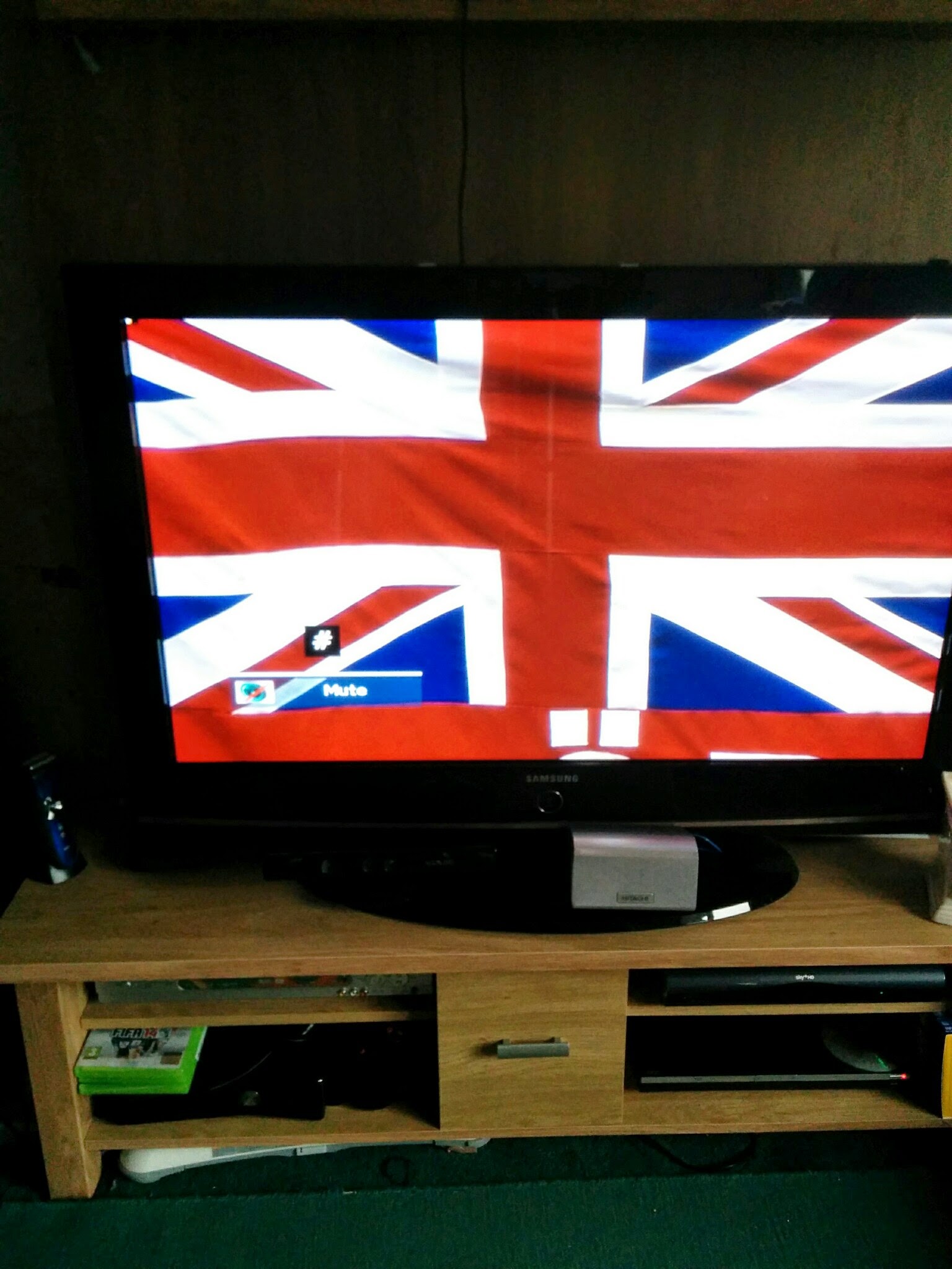 ITV British flag at England game