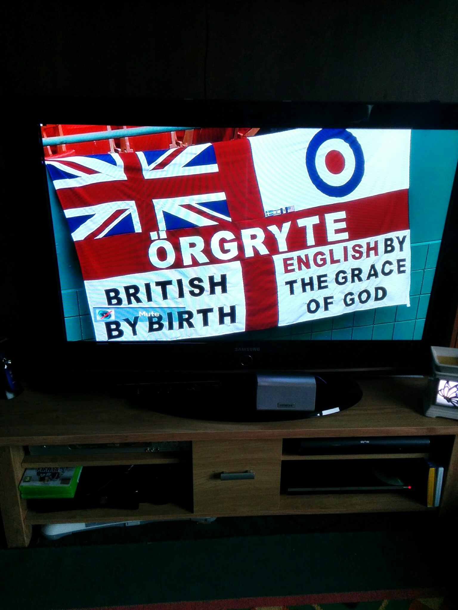 ITV British flag at England game